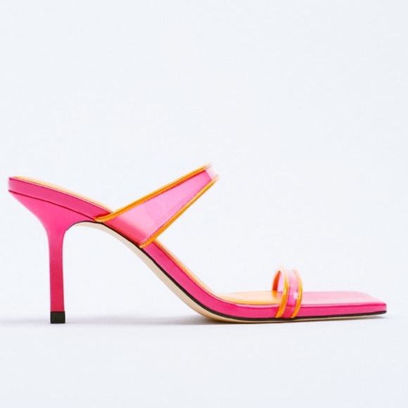 ZARA Square Toe Strappy Sandals - Picture 3 of 6